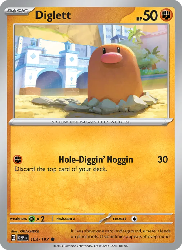 Diglett Obsidian Flames 103/197