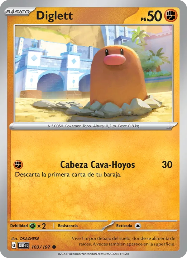Diglett Llamas Obsidianas 103/197