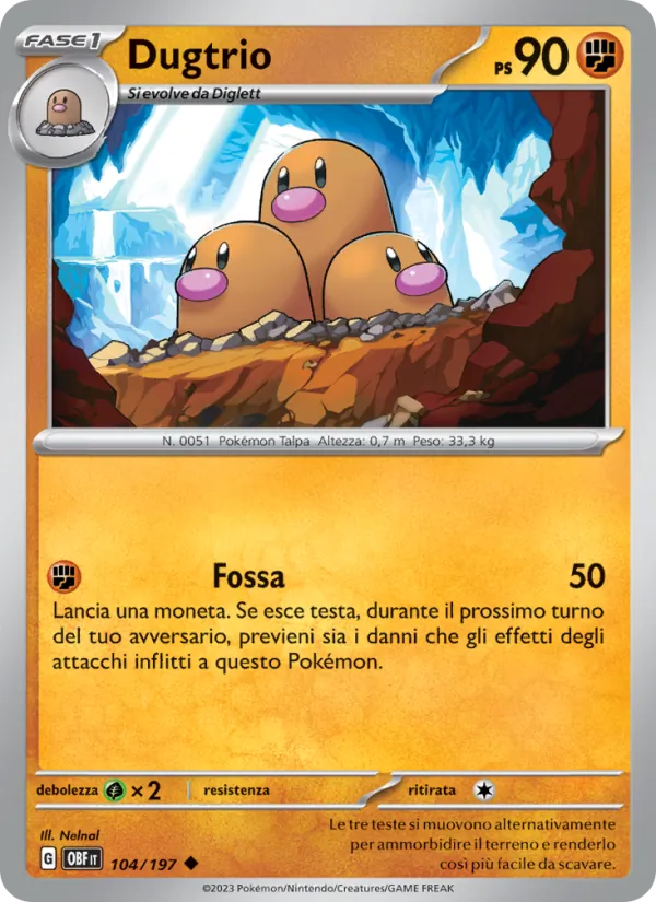 Dugtrio Ossidiana Infuocata 104/197