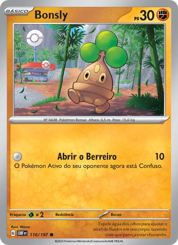 Bonsly Obsidiana em Chamas 110/197