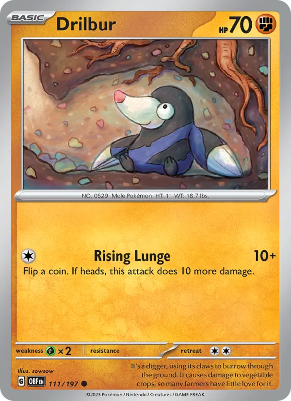 Drilbur Obsidian Flames 111/197