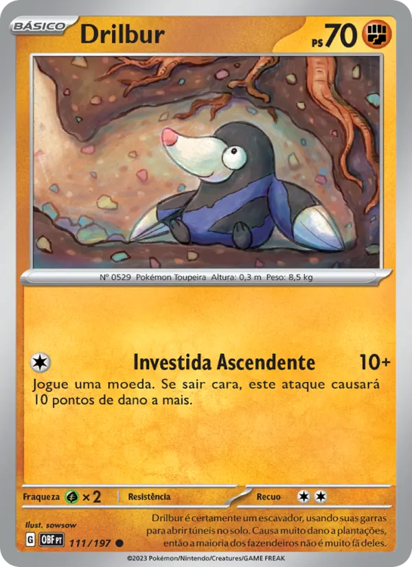 Drilbur Obsidiana em Chamas 111/197