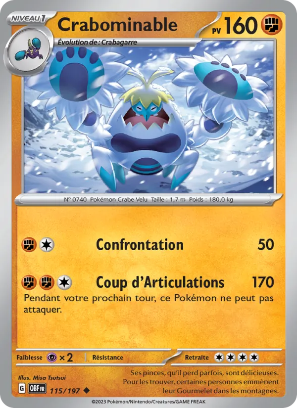 Crabominable Flammes Obsidiennes 115/197