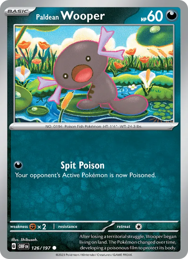 Paldean Wooper Obsidian Flames 126/197
