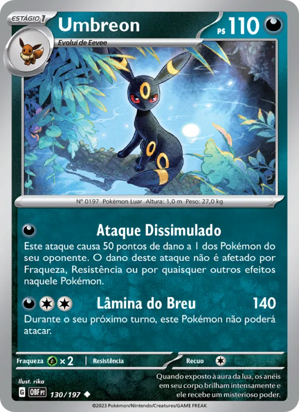 Umbreon Obsidiana em Chamas 130/197