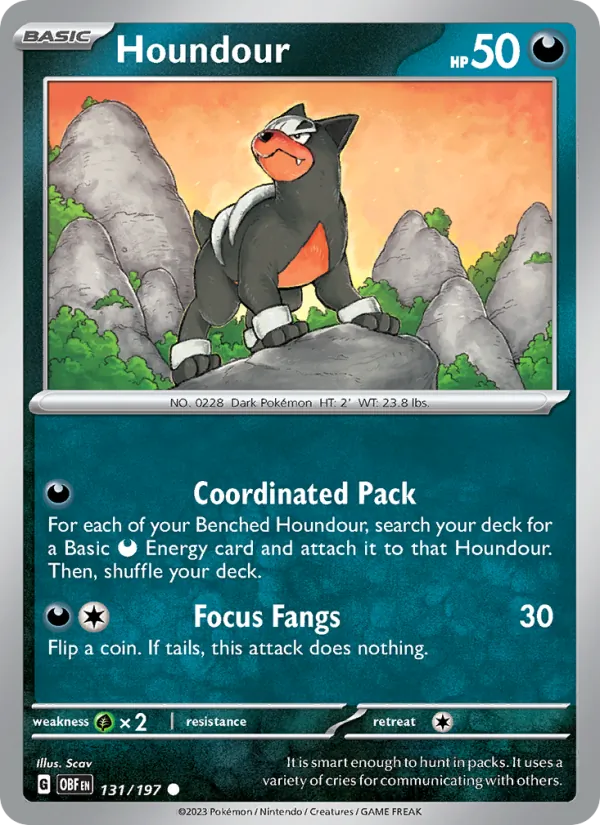 Houndour Obsidian Flames 131/197