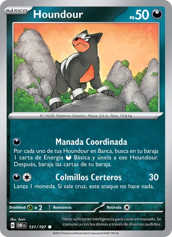 Houndour Llamas Obsidianas 131/197