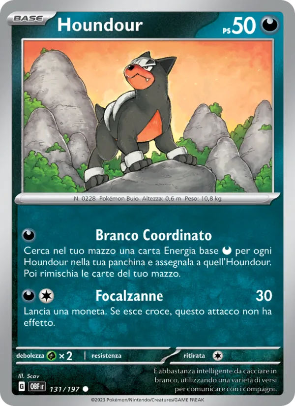 Houndour Ossidiana Infuocata 131/197