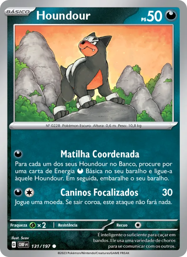 Houndour Obsidiana em Chamas 131/197