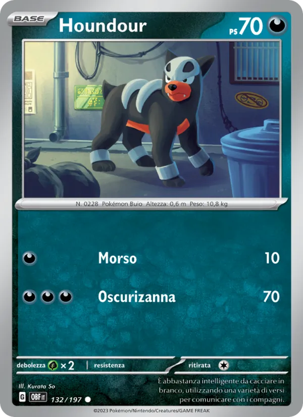 Houndour Ossidiana Infuocata 132/197