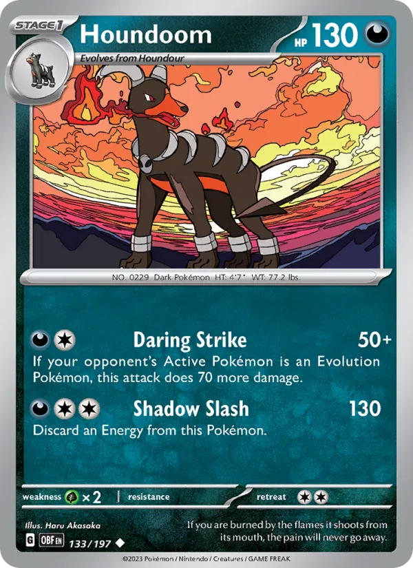 Houndoom Obsidian Flames 133/197