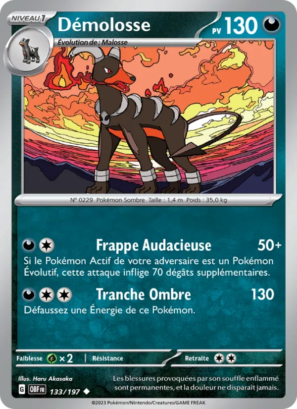 Démolosse Flammes Obsidiennes 133/197