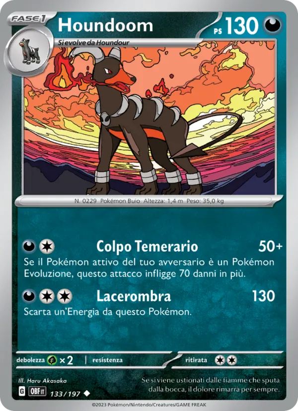 Houndoom Ossidiana Infuocata 133/197