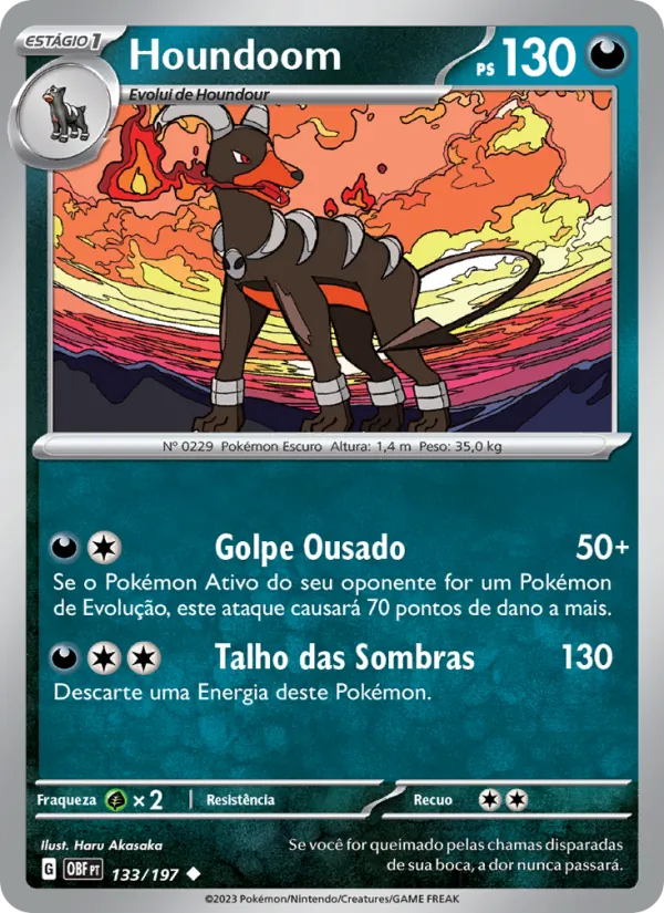 Houndoom Obsidiana em Chamas 133/197