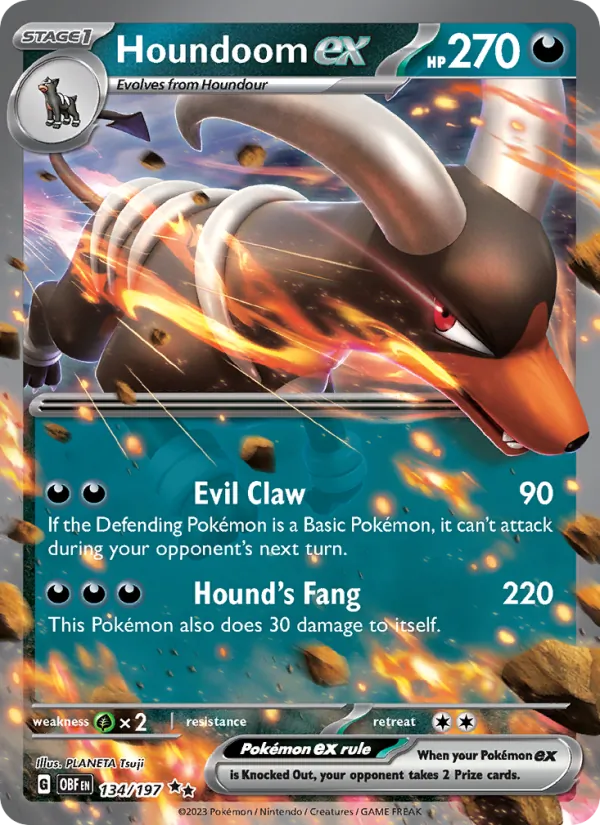 Houndoom ex Obsidian Flames 134/197
