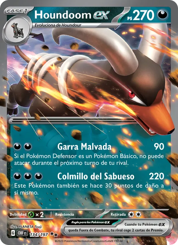 Houndoom ex Llamas Obsidianas 134/197