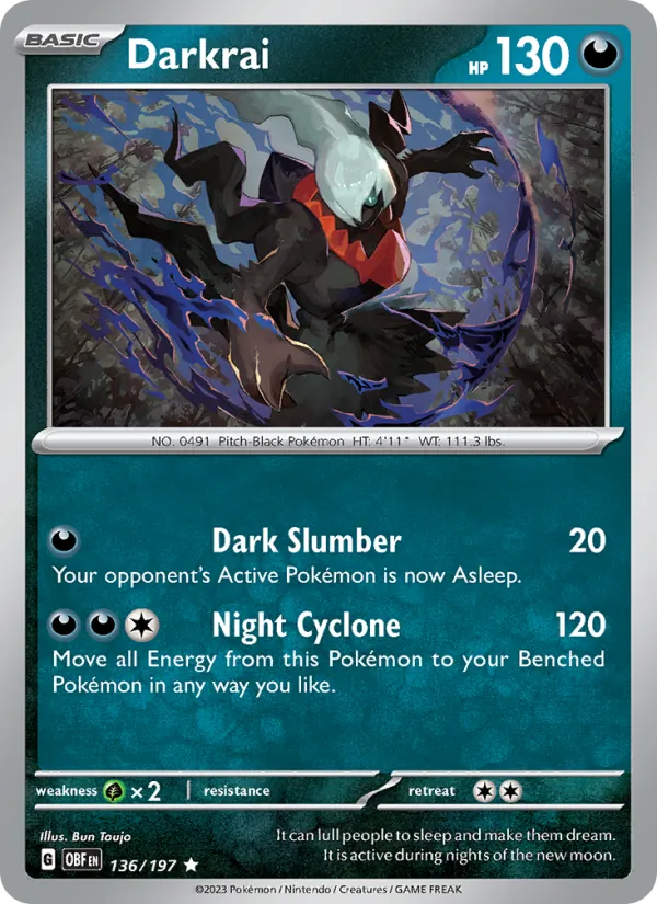 Darkrai Obsidian Flames 136/197