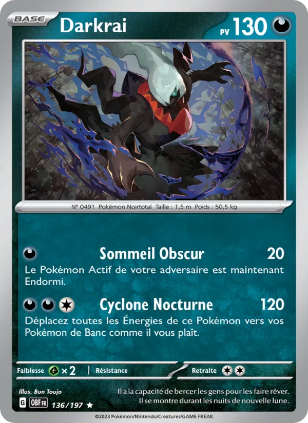 Darkrai Flammes Obsidiennes 136/197