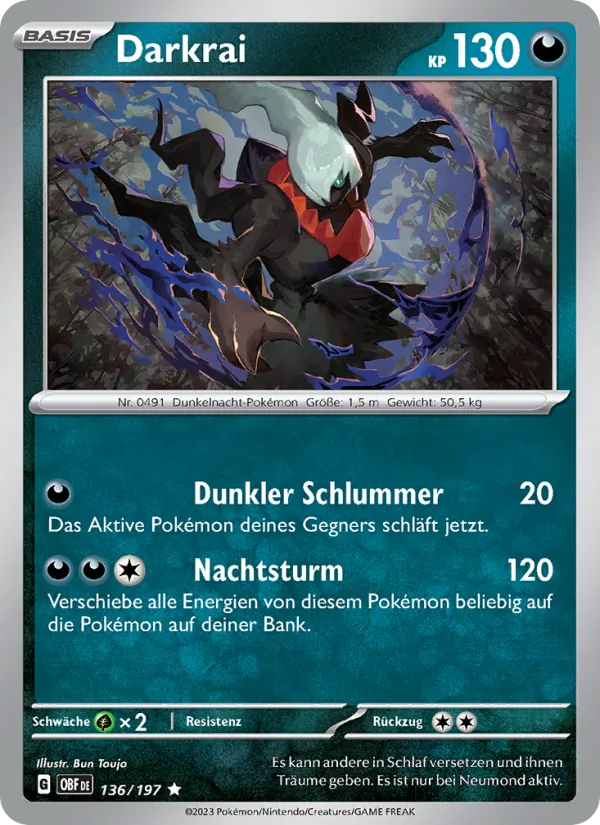 Darkrai Obsidian Flammen 136/197