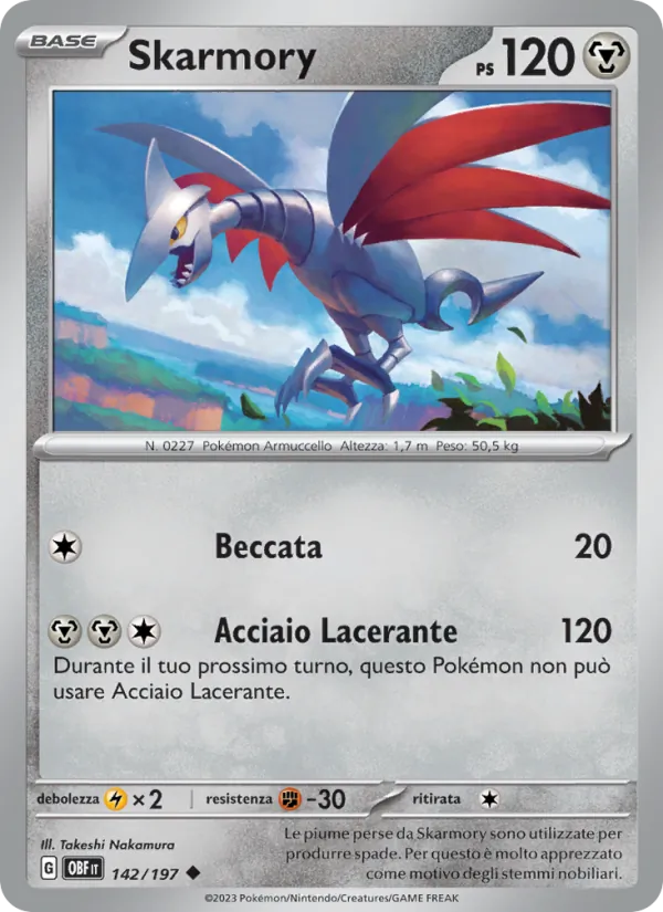 Skarmory Ossidiana Infuocata 142/197