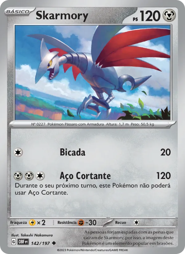 Skarmory Obsidiana em Chamas 142/197