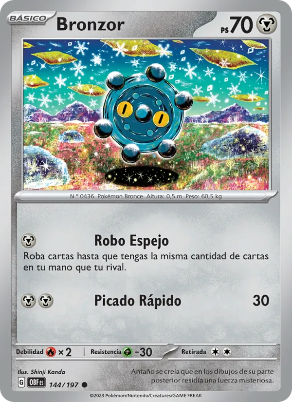 Bronzor Llamas Obsidianas 144/197