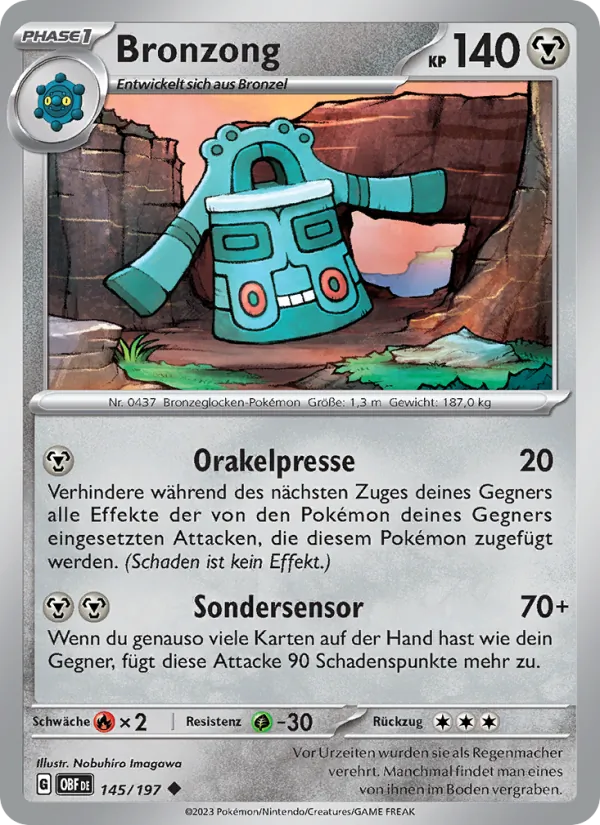 Bronzong Obsidian Flammen 145/197