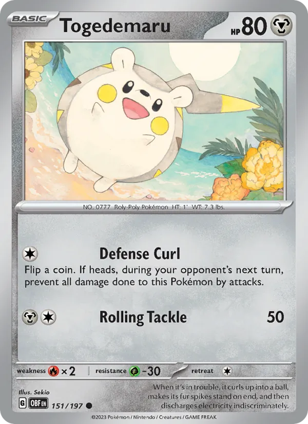 Togedemaru Obsidian Flames 151/197