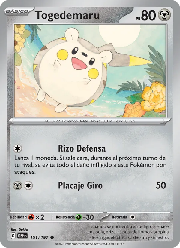 Togedemaru Llamas Obsidianas 151/197