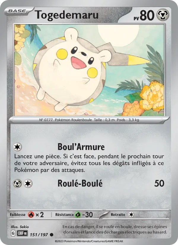 Togedemaru Flammes Obsidiennes 151/197