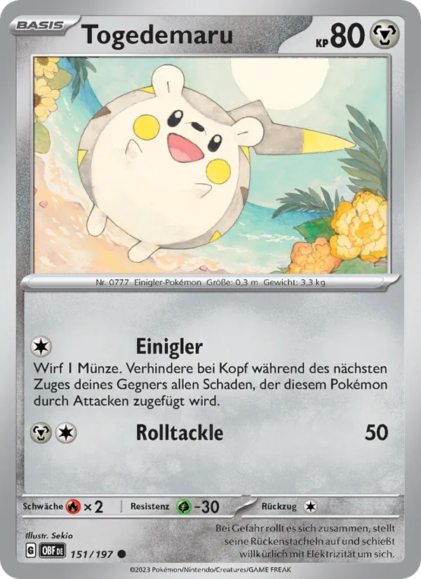 Togedemaru Obsidian Flammen 151/197