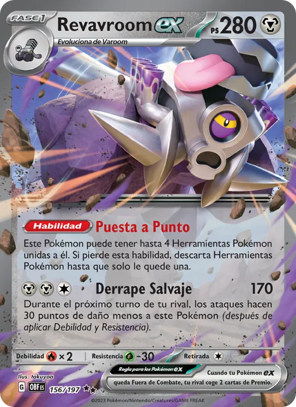 Revavroom ex Llamas Obsidianas 156/197