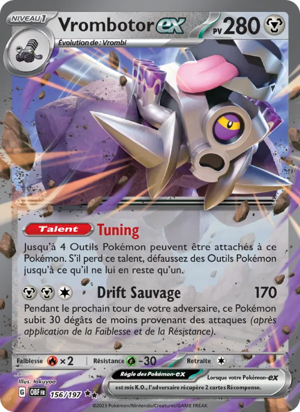 Vrombotor-ex Flammes Obsidiennes 156/197