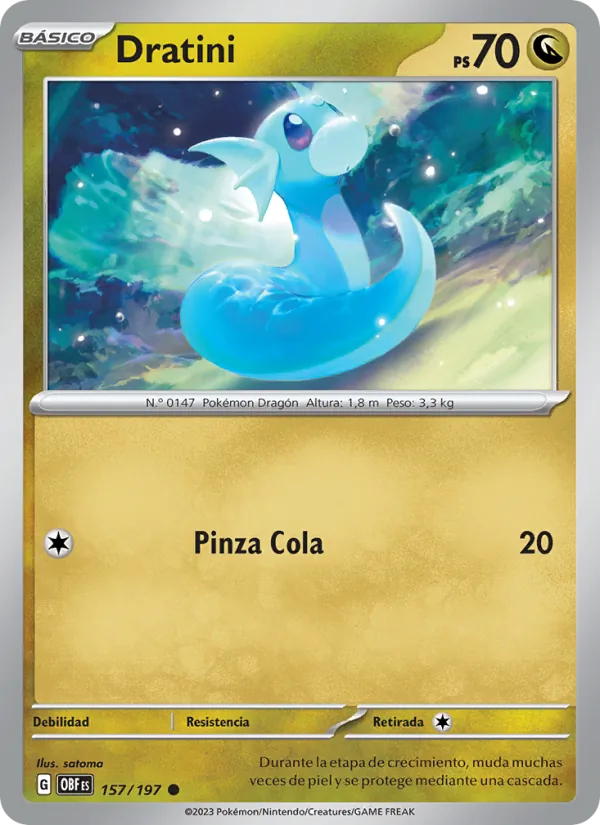 Dratini Llamas Obsidianas 157/197