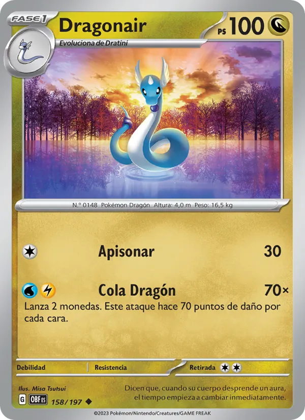Dragonair Llamas Obsidianas 158/197