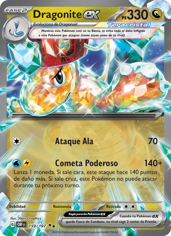 Dragonite ex Llamas Obsidianas 159/197