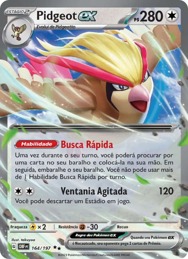 Pidgeot ex Obsidiana em Chamas 164/197