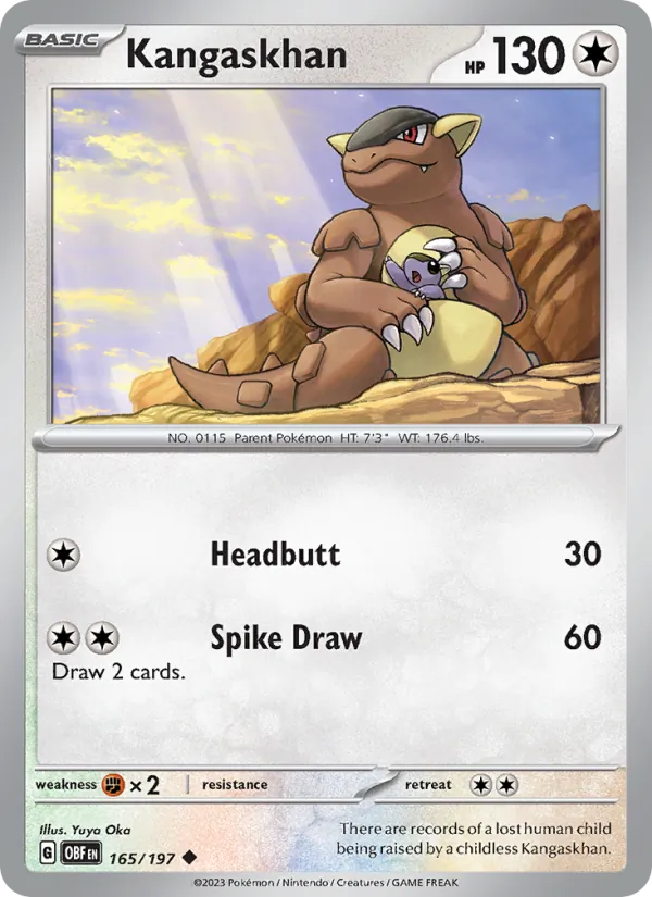 Kangaskhan Obsidian Flames 165/197