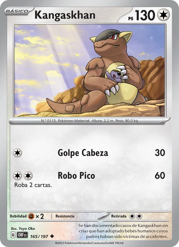 Kangaskhan Llamas Obsidianas 165/197