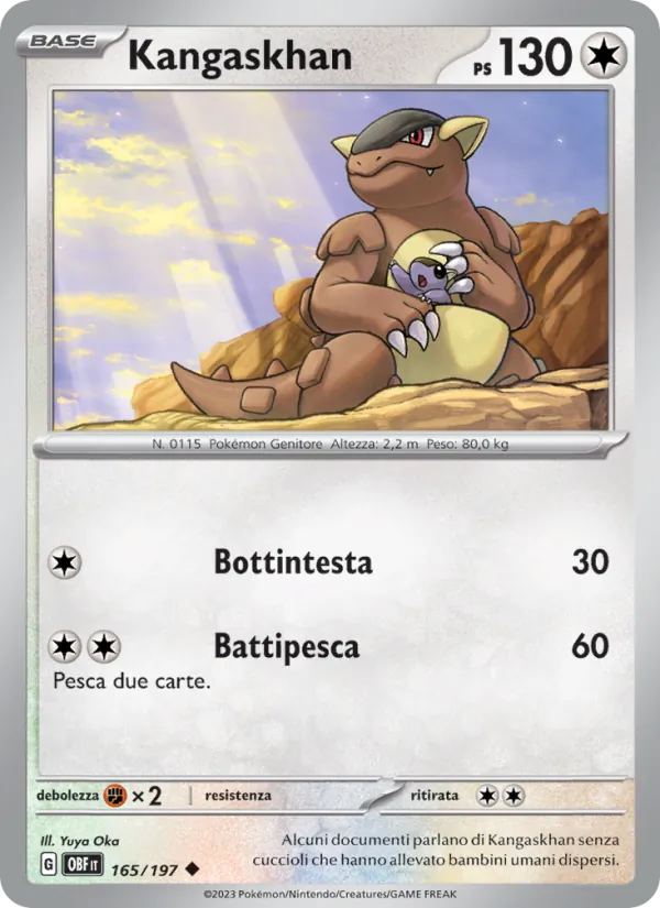 Kangaskhan Ossidiana Infuocata 165/197