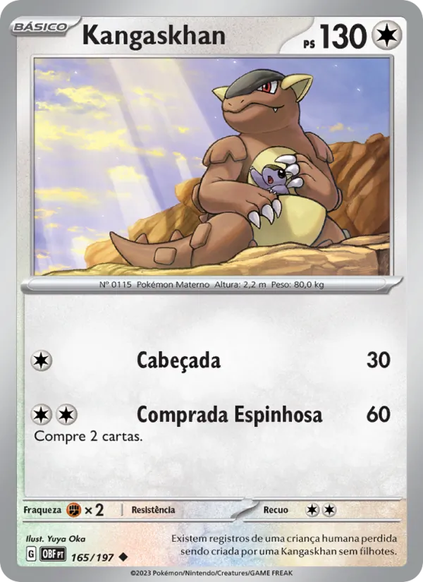 Kangaskhan Obsidiana em Chamas 165/197