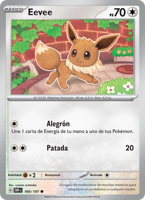 Eevee Llamas Obsidianas 166/197