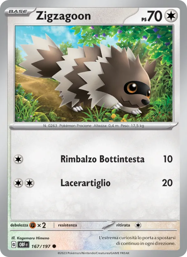Zigzagoon Ossidiana Infuocata 167/197