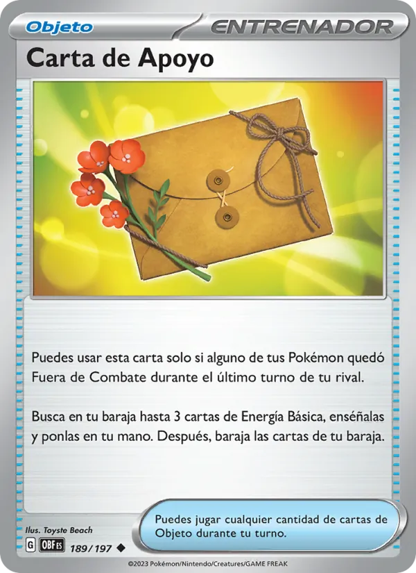 Carta de Apoyo Llamas Obsidianas 189/197