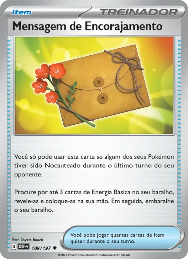 Mensagem de Encorajamento Obsidiana em Chamas 189/197