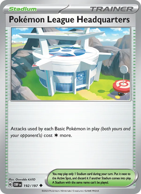 Pokémon League Headquarters Obsidian Flames 192/197