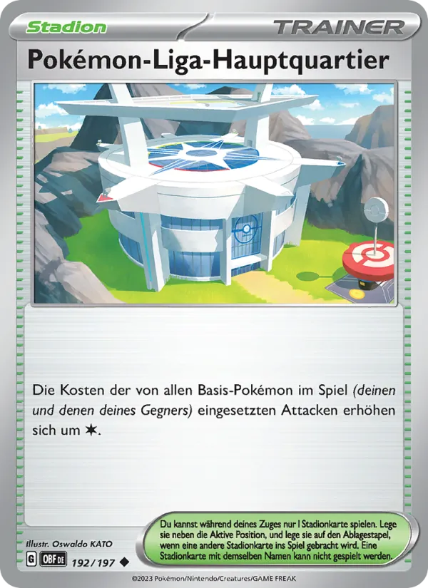 Pokémon-Liga-Hauptquartier Obsidian Flammen 192/197