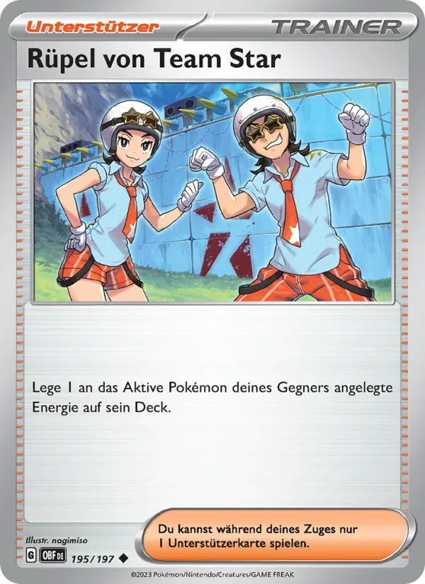 Rüpel von Team Star Obsidian Flammen 195/197