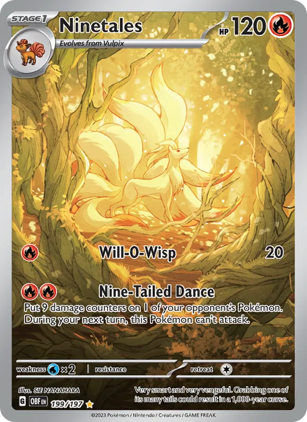 Ninetales Obsidian Flames 199/197