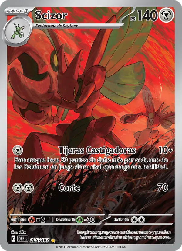 Scizor Llamas Obsidianas 205/197